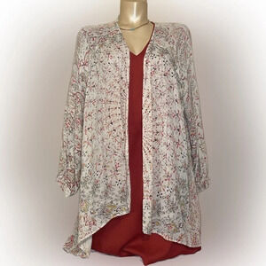 Billabong women’s cardigan Small medium top cream ligh weight boho surf open